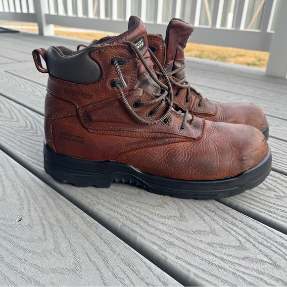 Rockport Works Safety Toe Work Boots Brown Leather Mens Size 15 ASTM main image 7